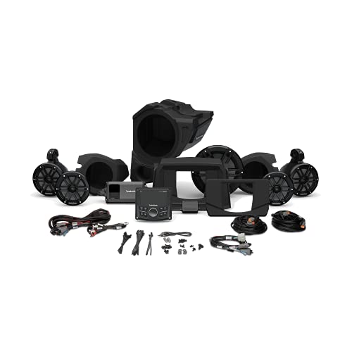 Rockford Fosgate RZR14-STG4 Audio Kit: PMX-2 Receiver, 800-Watt Amp, M1 Series Color Optix Multicolor LED Lighted Front Speaker, Subwoofer & Rear Speaker Kit for Select RZR Models (2014-2021) Rockford Fosgate RZR14-STG4 Audio Kit: PMX-2 Receiver, 800-Watt Amp, M1 Series Color Optix Multicolor LED Lighted Front Speaker, Subwoofer & Rear Speaker Kit for Select RZR Models (2014-2021)